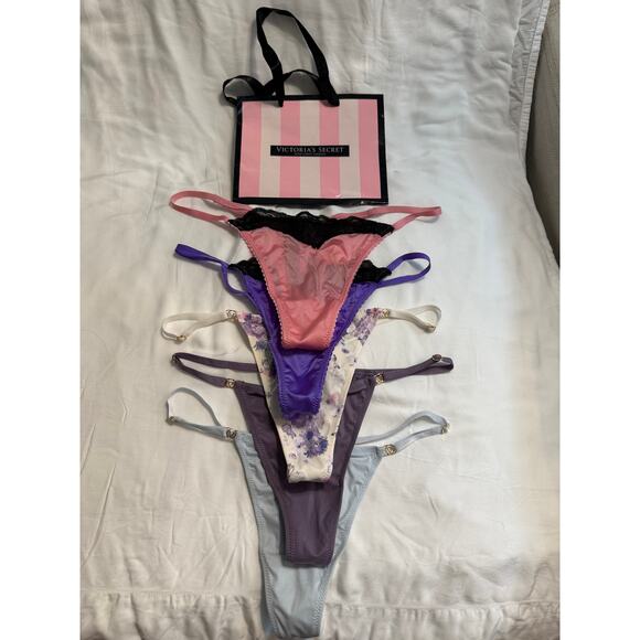 NWT Victoria’s Secret Thong Bundle – Size Small & Medium – Adjustable - Picture 1 of 2